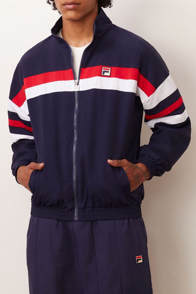 Fila Jacket Tyrell Wind Mens Navy - India TMS-391284